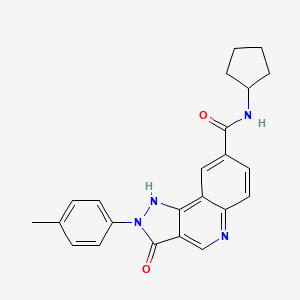 molecular formula C23H22N4O2 B2662895 1-benzyl-3-[4-(4-ethoxybenzoyl)piperazin-1-yl]quinoxalin-2(1H)-one CAS No. 1251571-99-9