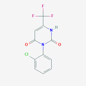 molecular formula C11H6ClF3N2O2 B2662903 3-(2-氯苯基)-6-(三氟甲基)-2,4(1H,3H)-嘧啶二酮 CAS No. 860609-30-9