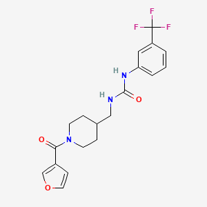 molecular formula C19H20F3N3O3 B2662904 1-((1-(Furan-3-carbonyl)piperidin-4-yl)methyl)-3-(3-(trifluoromethyl)phenyl)urea CAS No. 1396877-98-7