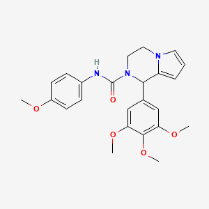 molecular formula C24H27N3O5 B2662906 N-(4-甲氧基苯基)-1-(3,4,5-三甲氧基苯基)-3,4-二氢吡咯并[1,2-a]吡嗪-2(1H)-甲酰胺 CAS No. 899735-88-7