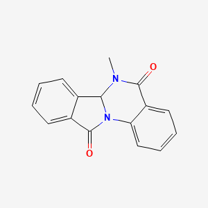 molecular formula C16H12N2O2 B2662915 6-甲基-6,6a-二氢异吲哚并[2,1-a]喹唑啉-5,11-二酮 CAS No. 57097-72-0
