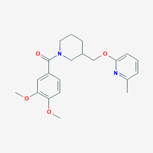 (3,4-Dimethoxyphenyl)-[3-[(6-methylpyridin-2-yl)oxymethyl]piperidin-1-yl]methanone