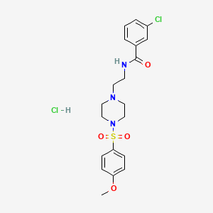 3-chloro-N-(2-(4-((4-methoxyphenyl)sulfonyl)piperazin-1-yl)ethyl)benzamide hydrochloride