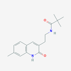 molecular formula C17H22N2O2 B2662944 N-(2-(7-methyl-2-oxo-1,2-dihydroquinolin-3-yl)ethyl)pivalamide CAS No. 851405-16-8