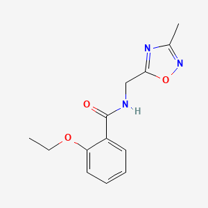 molecular formula C13H15N3O3 B2662946 2-ethoxy-N-((3-methyl-1,2,4-oxadiazol-5-yl)methyl)benzamide CAS No. 1207023-85-5