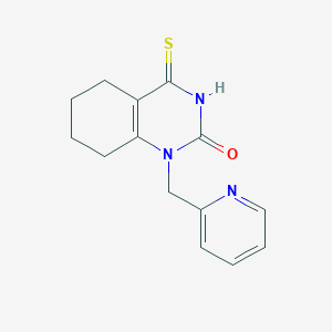 molecular formula C14H15N3OS B2662964 1-(吡啶-2-基甲基)-4-硫代-3,4,5,6,7,8-六氢喹唑啉-2(1H)-酮 CAS No. 920158-88-9