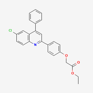 B2662967 Ethyl 2-[4-(6-chloro-4-phenylquinolin-2-yl)phenoxy]acetate CAS No. 333767-09-2
