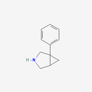molecular formula C11H14ClN B2662976 1-苯基-3-氮杂双环[3.1.0]己烷 CAS No. 66505-14-4