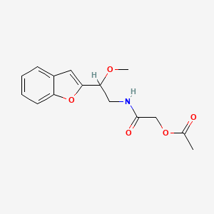 2-((2-(Benzofuran-2-yl)-2-methoxyethyl)amino)-2-oxoethyl acetate