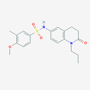 molecular formula C20H24N2O4S B2662987 4-methoxy-3-methyl-N-(2-oxo-1-propyl-1,2,3,4-tetrahydroquinolin-6-yl)benzenesulfonamide CAS No. 941911-79-1