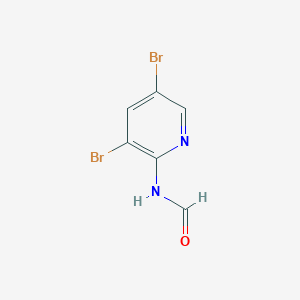 molecular formula C6H4Br2N2O B2662989 N-(3,5-二溴吡啶-2-基)甲酰胺 CAS No. 457957-86-7