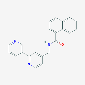 molecular formula C22H17N3O B2662994 N-([2,3'-bipyridin]-4-ylmethyl)-1-naphthamide CAS No. 1903495-36-2