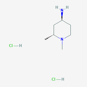 molecular formula C7H18Cl2N2 B2663004 trans-1,2-Dimethylpiperidin-4-amine dihydrochloride CAS No. 2174980-90-4