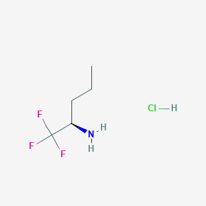 molecular formula C5H11ClF3N B2663007 (2R)-1,1,1-Trifluoropentan-2-amine;hydrochloride CAS No. 2361609-58-5