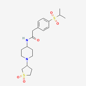 N-(1-(1,1-dioxidotetrahydrothiophen-3-yl)piperidin-4-yl)-2-(4-(isopropylsulfonyl)phenyl)acetamide