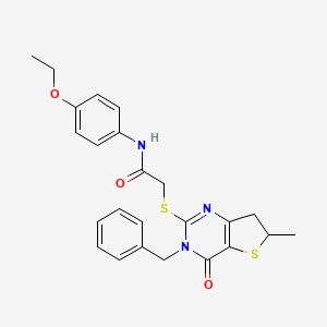 2-((3-benzyl-6-methyl-4-oxo-3,4,6,7-tetrahydrothieno[3,2-d]pyrimidin-2-yl)thio)-N-(4-ethoxyphenyl)acetamide