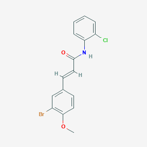 molecular formula C16H13BrClNO2 B2663015 (2E)-3-(3-溴-4-甲氧基苯基)-N-(2-氯苯基)丙-2-烯酰胺 CAS No. 302574-38-5