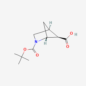 molecular formula C11H17NO4 B2663019 (1R,4S,5R)-rel-2-Boc-2-azabicyclo[2.1.1]hexane-5-carboxylic acid CAS No. 615575-80-9