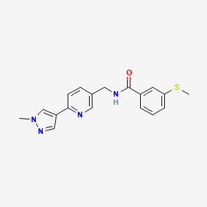 N-((6-(1-methyl-1H-pyrazol-4-yl)pyridin-3-yl)methyl)-3-(methylthio)benzamide