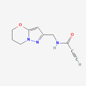 N-(6,7-Dihydro-5H-pyrazolo[5,1-b][1,3]oxazin-2-ylmethyl)prop-2-ynamide