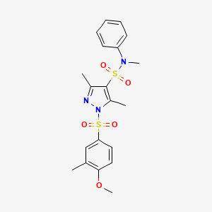 1-(4-methoxy-3-methylbenzenesulfonyl)-N,3,5-trimethyl-N-phenyl-1H-pyrazole-4-sulfonamide