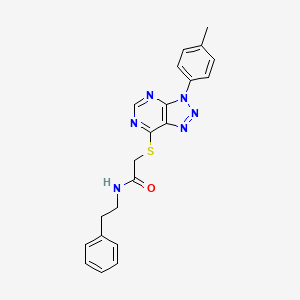 N-phenethyl-2-((3-(p-tolyl)-3H-[1,2,3]triazolo[4,5-d]pyrimidin-7-yl)thio)acetamide
