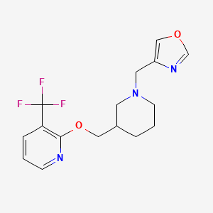 4-[[3-[[3-(Trifluoromethyl)pyridin-2-yl]oxymethyl]piperidin-1-yl]methyl]-1,3-oxazole