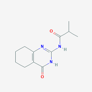 molecular formula C12H17N3O2 B2663044 2-methyl-N-(4-oxo-3,4,5,6,7,8-hexahydro-2-quinazolinyl)propanamide CAS No. 338416-47-0