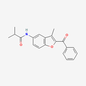 2-methyl-N-[3-methyl-2-(phenylcarbonyl)-1-benzofuran-5-yl]propanamide