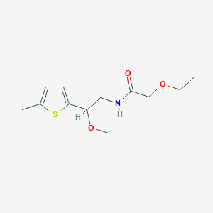 molecular formula C12H19NO3S B2663057 2-ethoxy-N-(2-methoxy-2-(5-methylthiophen-2-yl)ethyl)acetamide CAS No. 1797721-98-2
