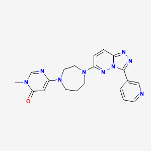 3-Methyl-6-{4-[3-(pyridin-3-yl)-[1,2,4]triazolo[4,3-b]pyridazin-6-yl]-1,4-diazepan-1-yl}-3,4-dihydropyrimidin-4-one