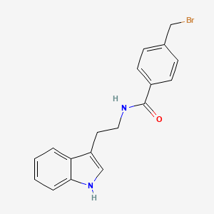 molecular formula C18H17BrN2O B2663071 4-(bromomethyl)-N-[2-(1H-indol-3-yl)ethyl]benzamide CAS No. 118507-22-5