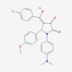molecular formula C26H23ClN2O4 B266308 4-[(4-chlorophenyl)carbonyl]-1-[4-(dimethylamino)phenyl]-3-hydroxy-5-(4-methoxyphenyl)-1,5-dihydro-2H-pyrrol-2-one 