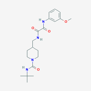 molecular formula C20H30N4O4 B2663081 N1-((1-(tert-butylcarbamoyl)piperidin-4-yl)methyl)-N2-(3-methoxyphenyl)oxalamide CAS No. 1235115-72-6
