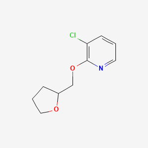 molecular formula C10H12ClNO2 B2663112 3-Chloro-2-[(oxolan-2-yl)methoxy]pyridine CAS No. 2202178-25-2