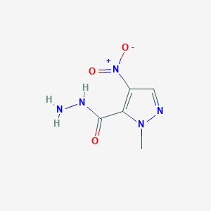 molecular formula C5H7N5O3 B2663115 1-methyl-4-nitro-1H-pyrazole-5-carbohydrazide CAS No. 482573-92-2