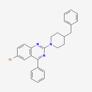 2-(4-Benzylpiperidin-1-yl)-6-bromo-4-phenylquinazoline