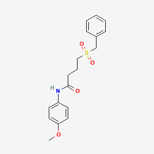 molecular formula C18H21NO4S B2663120 4-(benzylsulfonyl)-N-(4-methoxyphenyl)butanamide CAS No. 923498-87-7