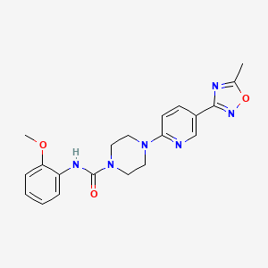 N-(2-methoxyphenyl)-4-(5-(5-methyl-1,2,4-oxadiazol-3-yl)pyridin-2-yl)piperazine-1-carboxamide
