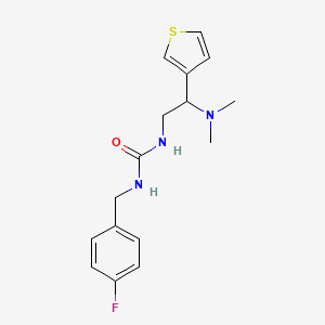 molecular formula C16H20FN3OS B2663127 1-(2-(二甲基氨基)-2-(噻吩-3-基)乙基)-3-(4-氟苄基)脲 CAS No. 1090486-08-0