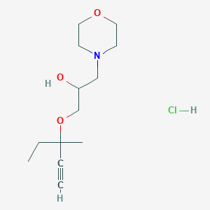 molecular formula C13H24ClNO3 B2663128 1-((3-Methylpent-1-yn-3-yl)oxy)-3-morpholinopropan-2-ol hydrochloride CAS No. 1185159-59-4