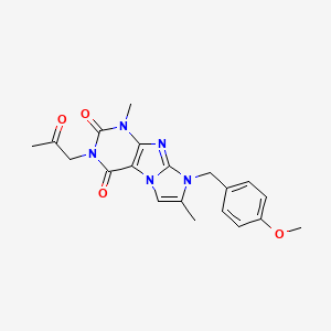 6-[(4-Methoxyphenyl)methyl]-4,7-dimethyl-2-(2-oxopropyl)purino[7,8-a]imidazole-1,3-dione