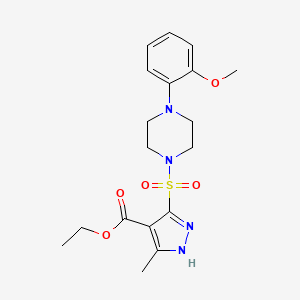 ethyl 5-((4-(2-methoxyphenyl)piperazin-1-yl)sulfonyl)-3-methyl-1H-pyrazole-4-carboxylate