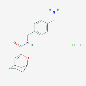 N-[[4-(Aminomethyl)phenyl]methyl]-2-oxatricyclo[3.3.1.13,7]decane-1-carboxamide;hydrochloride