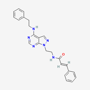 N-(2-(4-(phenethylamino)-1H-pyrazolo[3,4-d]pyrimidin-1-yl)ethyl)cinnamamide