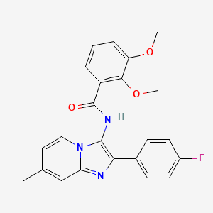 N-[2-(4-fluorophenyl)-7-methylimidazo[1,2-a]pyridin-3-yl]-2,3-dimethoxybenzamide