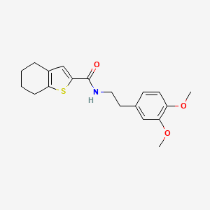 molecular formula C19H23NO3S B2663158 N-[2-(3,4-二甲氧基苯基)乙基]-4,5,6,7-四氢-1-苯并噻吩-2-甲酰胺 CAS No. 1180815-04-6