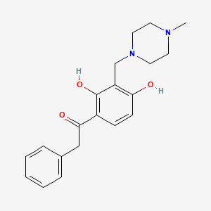 molecular formula C20H24N2O3 B2663162 1-(2,4-二羟基-3-((4-甲基哌嗪-1-基)甲基)苯基)-2-苯乙酮 CAS No. 1021206-05-2