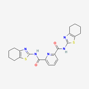 molecular formula C21H21N5O2S2 B2663178 N2,N6-双(4,5,6,7-四氢苯并[d]噻唑-2-基)吡啶-2,6-二羧酰胺 CAS No. 476309-04-3