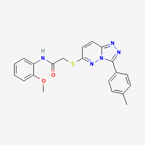 molecular formula C21H19N5O2S B2663192 N-(2-methoxyphenyl)-2-[[3-(4-methylphenyl)-[1,2,4]triazolo[4,3-b]pyridazin-6-yl]sulfanyl]acetamide CAS No. 852375-58-7